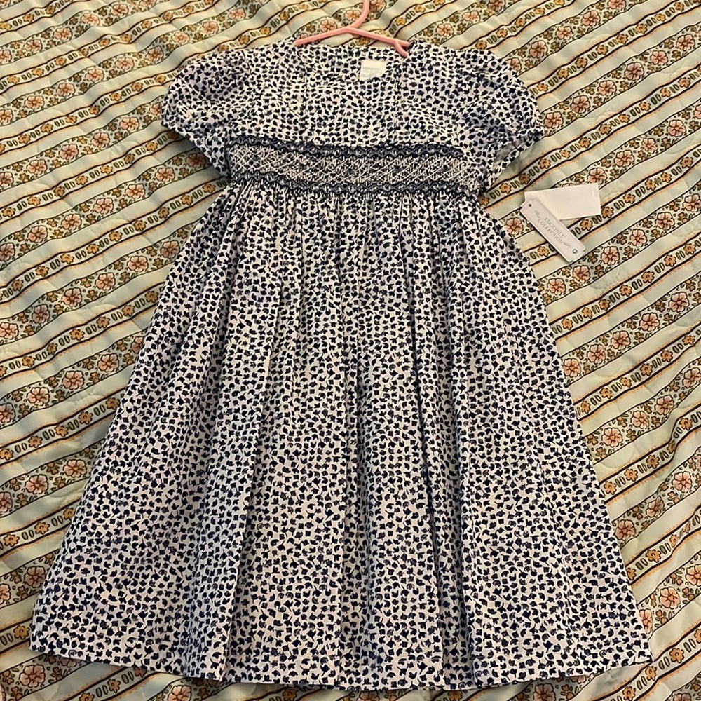 Edgehill Collection Toddler girl dress NWT navy